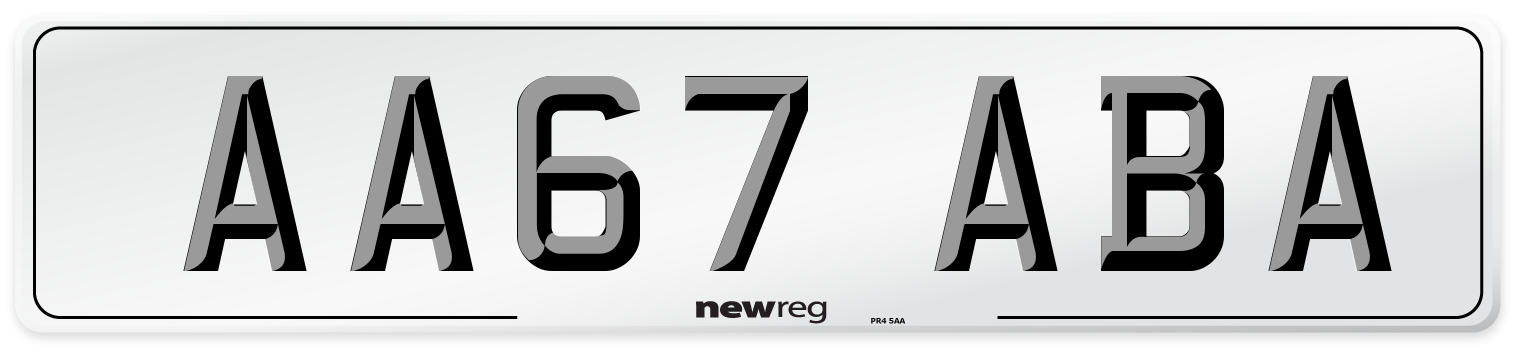 AA67 ABA Number Plate from New Reg